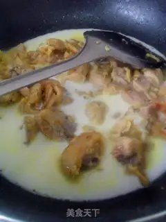 Make Golden curry chicken step 8