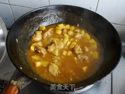 Make Curry potato chicken wings step 11