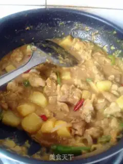 Make Golden curry chicken step 11