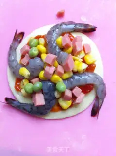 Make Shrimp mini pizza step 6