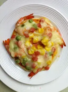 Make Shrimp mini pizza step 8