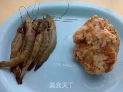 Make Garlic meatball shrimp step 1