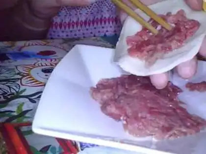 Make A dumpling-skin egg burrito step 1