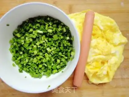 Make Ham eggs step 2