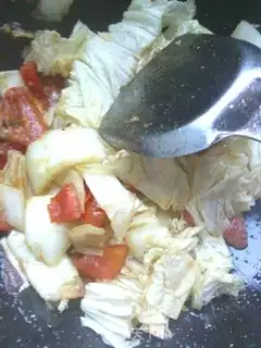 Make Cheese juice and cabbage step 3