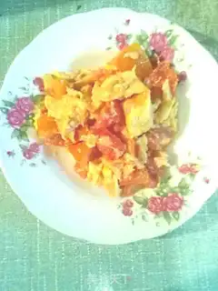Make Shrimp tomato egg five step 10