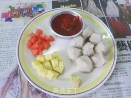 Make Fishball macaroni step 1