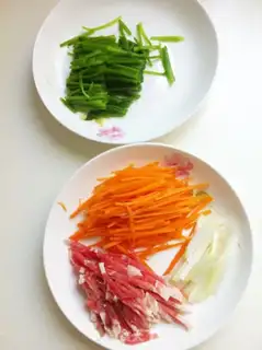 Make Spam noodles step 2