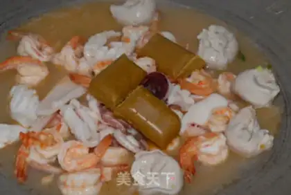 Make Curry seafood step 11
