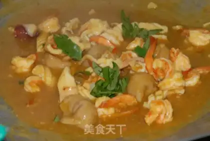 Make Curry seafood step 14