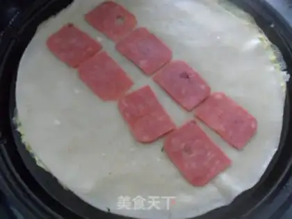 Make Ham eggcake step 7