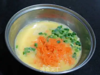 Make Onion carrot eggs step 2