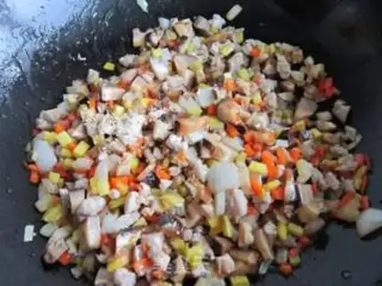 Make Tofu with mushrooms step 8