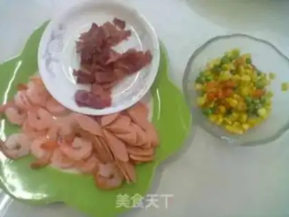 Make Shrimp ham bacon pizza step 7