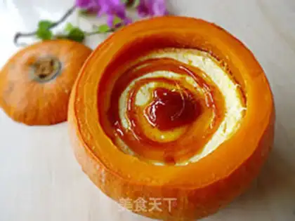Make Pumpkin caramel pudding step 17