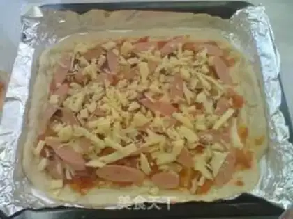 Make Shrimp ham bacon pizza step 18