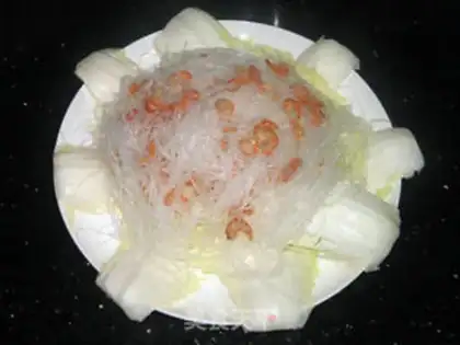 Make Garlic fan steamed cabbage step 2