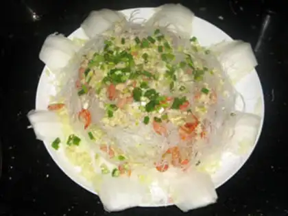 Make Garlic fan steamed cabbage step 3