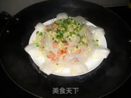 Make Garlic fan steamed cabbage step 4