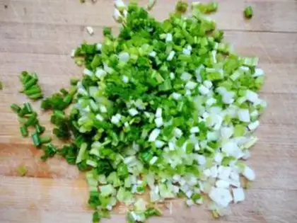 Make Onion egg pancakes step 1