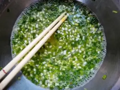 Make Onion egg pancakes step 3