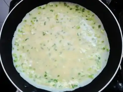 Make Onion egg pancakes step 7