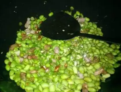 Make Meatloaf and beans step 7