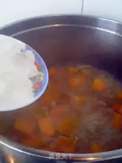 Make Pumpkin soup, green beans step 3