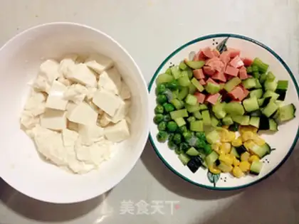Make The colored ester tofu step 0