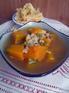 Make Pumpkin soup, green beans step 4