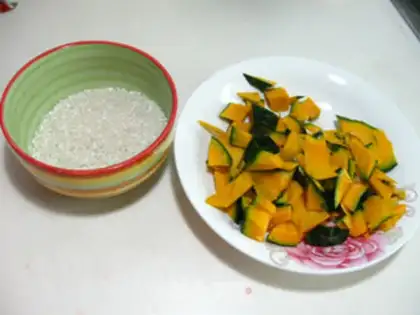 Make Pumpkin porridge step 0