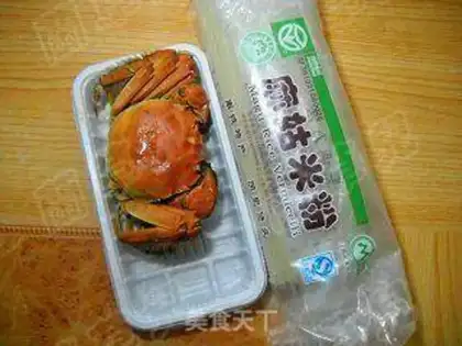 Make Spicy crab rice powder step 0