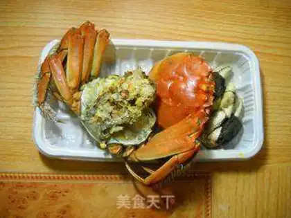 Make Spicy crab rice powder step 4