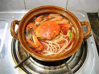 Make Spicy crab rice powder step 9