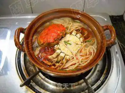 Make Spicy crab rice powder step 10