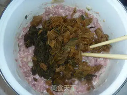 Make Plumbs dry meat buns step 4