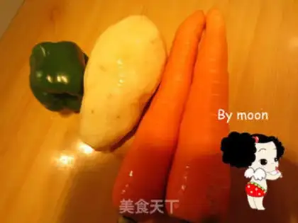 Make curry potato chicken with rice step 0