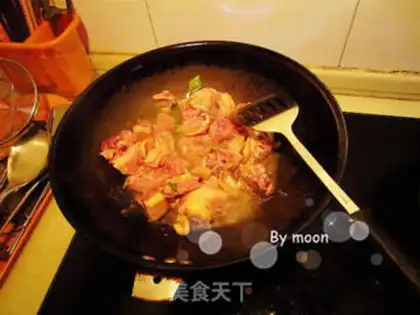 Make curry potato chicken with rice step 6
