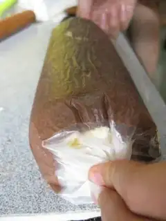 Make Cocoa mango rolls step 16