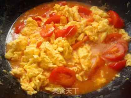 Make Tomato fried eggs step 6