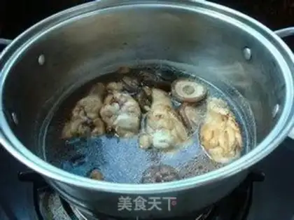 Make A chicken leg with mushrooms step 6