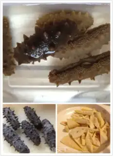 Make Pine onions burning sea cucumber step 0