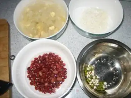 Make Green bean congee step 0