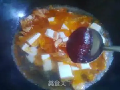 Make Sour spicy tofu soup step 6