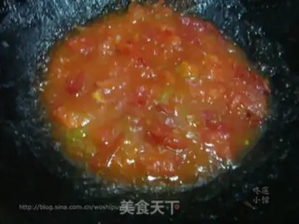 Make The eggplant juice is red tofu step 8