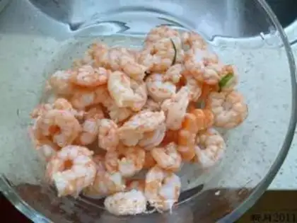 Make Emerald shrimp congee step 0