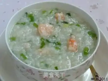 Make Emerald shrimp congee step 2