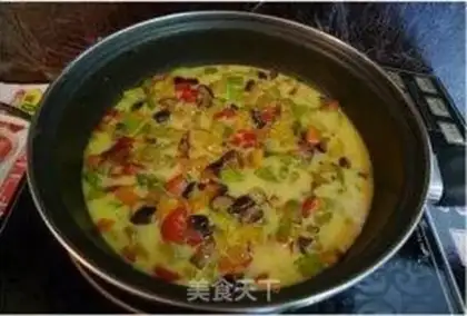 Make Omelette and vegetables step 5