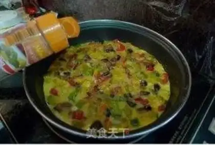 Make Omelette and vegetables step 6