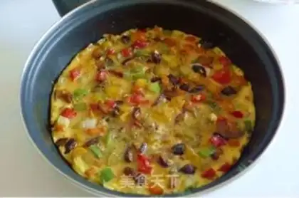 Make Omelette and vegetables step 7
